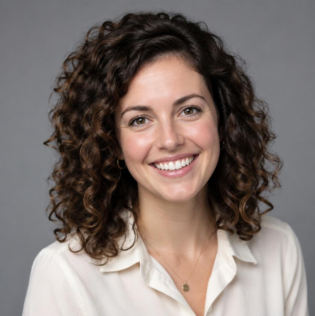 Studio portrait of a woman field reporter